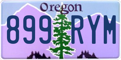 OR license plate 899RYM