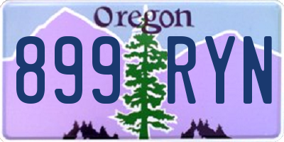OR license plate 899RYN