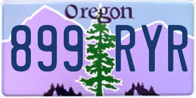 OR license plate 899RYR