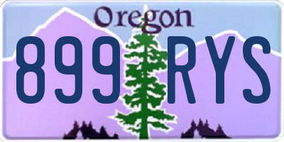 OR license plate 899RYS