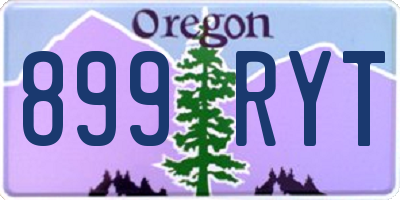 OR license plate 899RYT