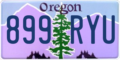 OR license plate 899RYU