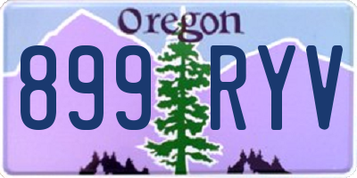 OR license plate 899RYV