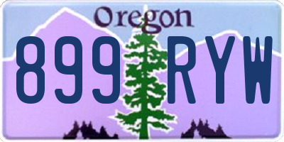 OR license plate 899RYW