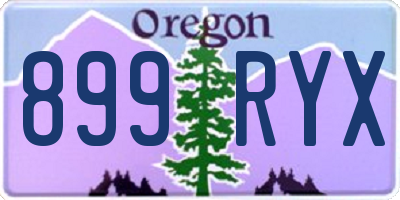 OR license plate 899RYX