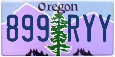 OR license plate 899RYY