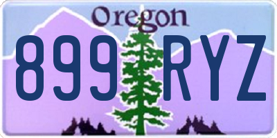 OR license plate 899RYZ