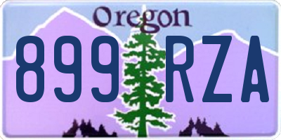 OR license plate 899RZA