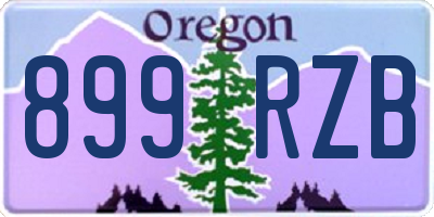 OR license plate 899RZB
