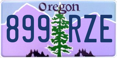OR license plate 899RZE