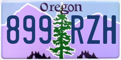 OR license plate 899RZH