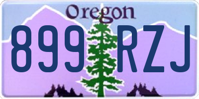 OR license plate 899RZJ