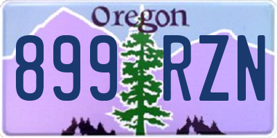 OR license plate 899RZN