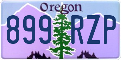 OR license plate 899RZP