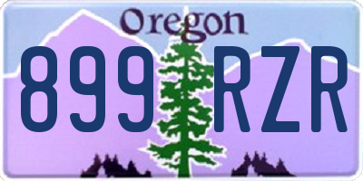 OR license plate 899RZR