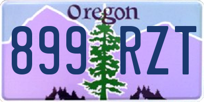 OR license plate 899RZT