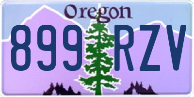 OR license plate 899RZV