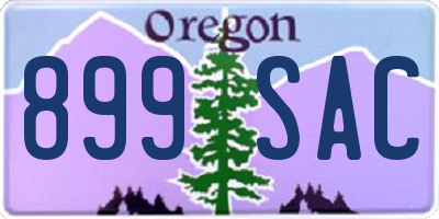 OR license plate 899SAC