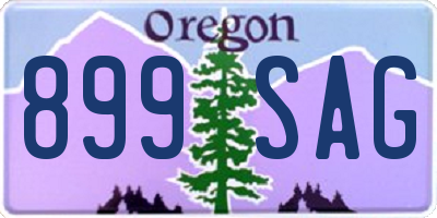 OR license plate 899SAG