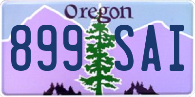 OR license plate 899SAI