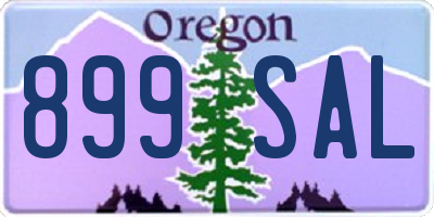 OR license plate 899SAL