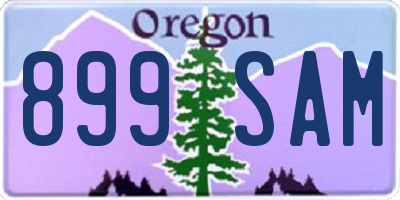 OR license plate 899SAM