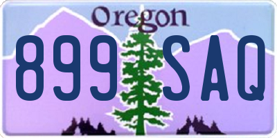 OR license plate 899SAQ