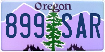 OR license plate 899SAR
