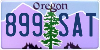 OR license plate 899SAT