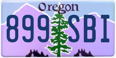 OR license plate 899SBI