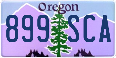 OR license plate 899SCA