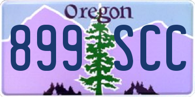 OR license plate 899SCC