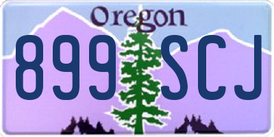 OR license plate 899SCJ