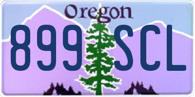 OR license plate 899SCL