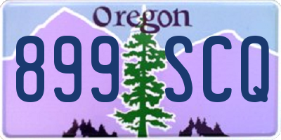 OR license plate 899SCQ