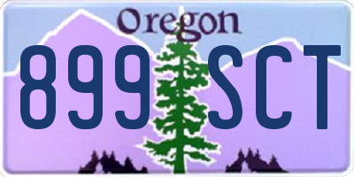 OR license plate 899SCT