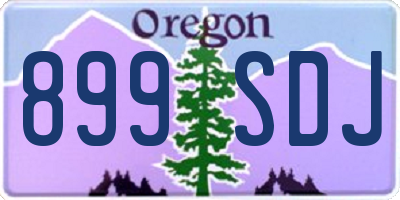 OR license plate 899SDJ
