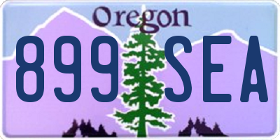 OR license plate 899SEA