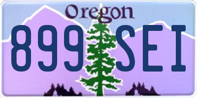 OR license plate 899SEI