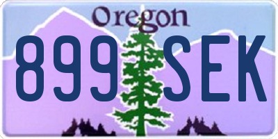 OR license plate 899SEK