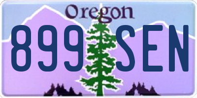 OR license plate 899SEN