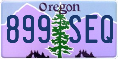 OR license plate 899SEQ