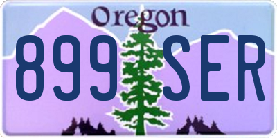 OR license plate 899SER