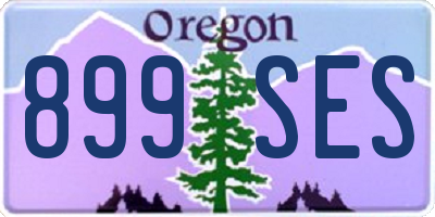 OR license plate 899SES