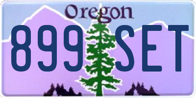 OR license plate 899SET