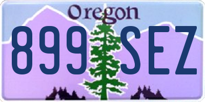 OR license plate 899SEZ