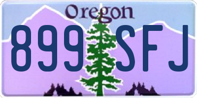 OR license plate 899SFJ