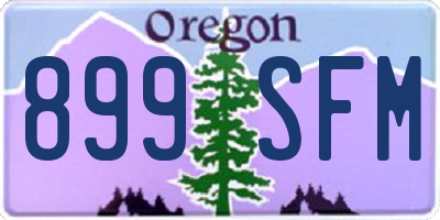 OR license plate 899SFM