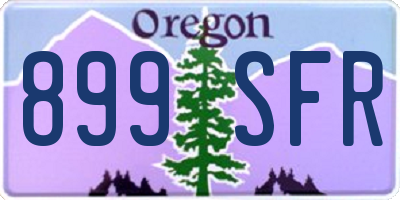 OR license plate 899SFR
