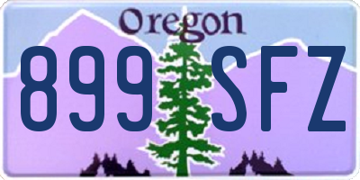 OR license plate 899SFZ